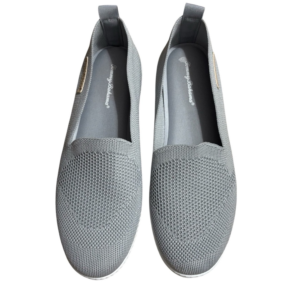 TOMMY BAHAMA Gray Knit Sunset Slip-On Shoes Size 10 — Worn 1X — Comfy!!! - Picture 9 of 15
